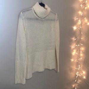 Cozy white turtleneck sweater